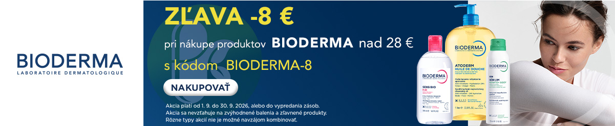 Bioderma - zľava 8 € pri nákupe nad 28 €