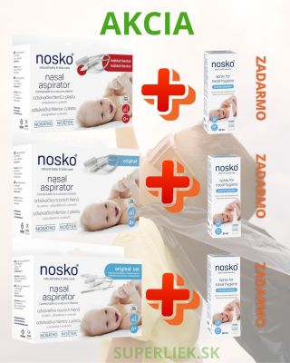AKCIA na Superliek.sk! Ku vybranej odsávačke hlienov NOSKO teraz dostanete DARČEK – sprej na nosovú hygienu Nosko 30 ml...